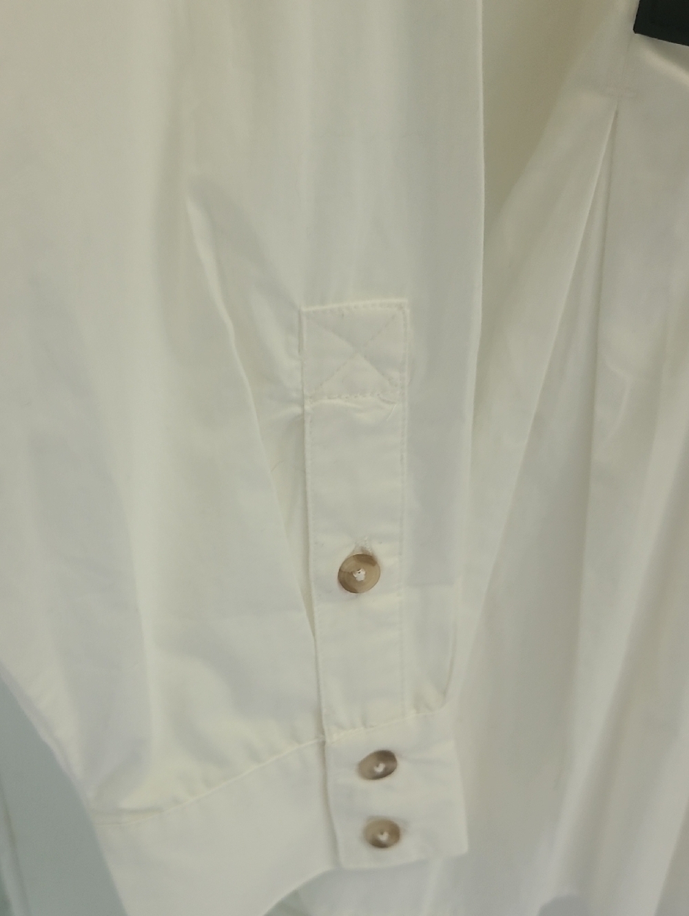 NWT By Anthropologie Belted Buttondown Shirt Women's Size 8 White Cotton Peplum - Picture 9 of 13